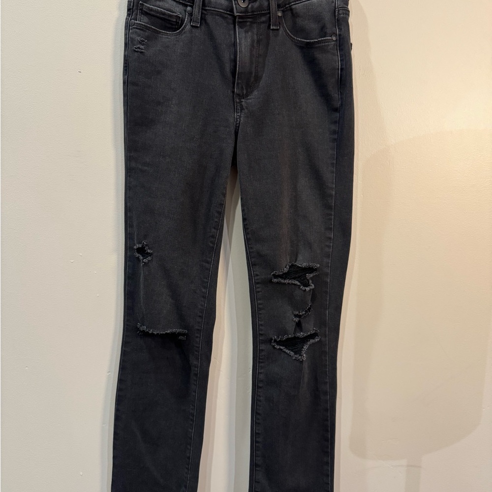 PAIGE Black Jacqueline straight Jeans, Size 24